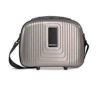 REDOLZ Artículos comunes Essentials 14, gris café metálico, Beauty Case (34 cm), Beauty Case con función de presión