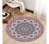 Redonda Alfombra Infantil Bebe, Morbuy 3D Mandala Moderno Felpudos Manta de Antideslizante Salon Cocina Exterior Yoga Decorativo Dormitorio Baño Picnic Fácil de Limpiar (100x100cm,H)
