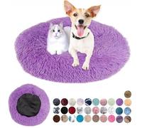 Redonda Cama para Perros Cómodo Suave Cama Gatos Anti Ansiedad Cama Perro Colchón Lavable con Parte Inferior Antideslizante Pequerios, Medianos, Grandes Púrpura 100cm