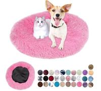 Redonda Cama para Perros Cómodo Suave Cama Gatos Anti Ansiedad Cama Perro Colchón Lavable con Parte Inferior Antideslizante Pequerios, Medianos, Grandes Rosa Claro 40cm