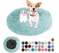 Redonda Cama para Perros Cómodo Suave Cama Gatos Anti Ansiedad Cama Perro Colchón Lavable con Parte Inferior Antideslizante Pequerios, Medianos, Grandes Verde Oscuro 40cm