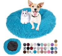 Redonda Cama para Perros Cómodo Suave Cama Gatos Anti Ansiedad Cama Perro Colchón Lavable con Parte Inferior Antideslizante Pequerios, Medianos, Grandes Azul 70cm