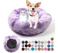 Redonda Cama para Perros Cómodo Suave Cama Gatos Anti Ansiedad Cama Perro Colchón Lavable con Parte Inferior Antideslizante Pequerios, Medianos, Grandes Púrpura Degradado 70cm