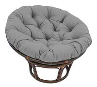 Redonda Cojín de Silla Papasan, Cojín de Asiento para Sillón de Uso Interior y Exterior, Gris, 110x110cm