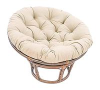 Redonda Cojines de Silla, Cojín de Silla papasan, Papasan Cojín de Silla, Papasan CojíN de Asiento Redondo sillón para Uso en Interiores y al Aire Libre,Beige,110x110cm