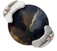 Redonda para Sala de Fantasía: Confrontación Entre Dos Dragones Estar, Lavable a máquina, Color Antideslizante,de Pelo bajo y no desprende Pelo,para Sala de Estar, Dormitorio, salón 120 cm (Round)