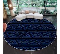 Redonda para Sala de La tecnología de Las Luces de neón del Futuro Estar, Lavable a máquina, Antideslizante,de Pelo bajo y no desprende Pelo,para Sala de Estar, Dormitorio, salón 60 cm (Round)