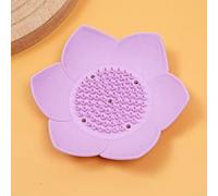 Redondeado Para PetFor al SoFor ap Plato para CompFor act BFor ath SpFor aces con IntegrFor ated DrenPara ainFor Edad Para y Agarre BFor ase (Violeta)