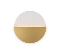 Redondo Aplique LED Metal Cristal Ø 30CM Blanco Latón Blanco Cálido 3000K