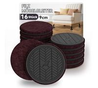 Redondo Deslizadores de Fieltro para Muebles, Morado 16 Piezas - 9cm Protector Patas Sillas, Super Furniture Sliders, Almohadillas de Fieltro para Muebles, Mueva los Muebles fácilmente