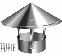 redondo Galvanizado Acero tapa de ventilación de techo, tapantilluvia conducto tapas, antilluvia chimenea cubierta de chimenea, All-Weather malla conducto de chimenea cubierta, Ventilación cubierta
