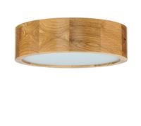 Redondo Lámpara de Techo LED Madera Satinado Vidrio Ø27cm 3000K 1020lm Blendarme