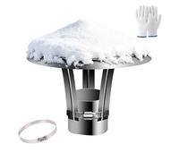 Redondo Tapa de Chimenea de Acero Inoxidable, Sombrero Chimenea Sombrerete Chimeneas, Ajustables Cubierta de Lluvia, 50-300 Mm Tubo de Estufa Tapa de Ventilación(130mm/5.1in)