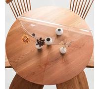 Redondo Transparente PVC Mantel, Claro Protector de Cubierta de Mesa, Impermeable A Prueba de Aceite Resistente a Las Manchas Limpiable Cubierta de Mesa, para Mesas Redondas y Mesa De Comedor(Thicknes