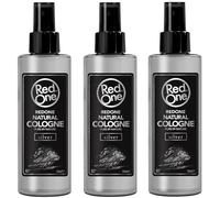 Redone Aftershave Natural Barber Cologne Silver 3 x 150 ml | Perfume de larga duración | Producto de cuidado premium para hombres | 3 unidades