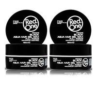 RedOne Aquatic Hair Wax Black 150ml | Cera para el cabello para hombres y mujeres | Ultra Hold | Aroma a lima | Máximo control - Paquete de 2