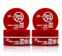RedOne Cera para el cabello acuática, color rojo, 150 ml, control de bordes, ultraadherente, cera para el cabello para hombres y mujeres, aroma a fresa, control máximo, 2 unidades