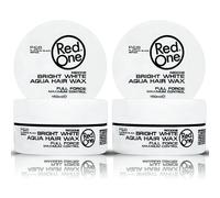 RedOne Cera para el cabello acuática, color blanco, 150 ml, control de bordes, ultraadherente, cera para el cabello para hombres y mujeres, aroma a fresa, control máximo, 2 unidades