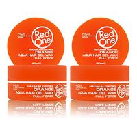 RedOne Cera para el cabello acuática naranja 150 ml | Ultra Grip | Cera capilar para hombres y mujeres | naranja perfumada | Máximo control - 2 unidades