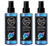 RedOne Colonia natural en espray Old Marine (3 x 150 ml) de alcohol a 80 °, aroma floral para hombre, para después del afeitado para hombre, Eau de Colonia para hombre, fragancia de barbería, paquete