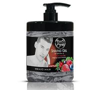 RedOne Transparente Gel de Afeitar Para Hombres Gel de Afeitado Frutas Del Bosque 1000ml Bomba de dosificación Barber Gel No espuma para afeitarse con precisión los contornos de la barba