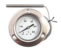 REDPOINT PIROMETRO/Termómetro 0-600° Inox para hornos de pizza, barbacoa, hornos de leña, etc.