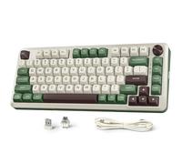 Redragon 75％ Mechanical Keyboard, Gasket Mounted Wireless RGB Gaming Keyboard with Volume Knob, MDA-Profile, Pre-Lubed Linear Switches,81 Keys Tri-Mode Hot Swappable Keyboard for Pc/Tablet/Xbox/Ps4/5