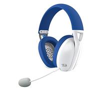 Redragon Auriculares IRE Blanco/Azul H848B Wireless con Bluetooth y dongle USB, Ultraligero 180 Gramos, Mic Desmontable, PC, Consola, Movil