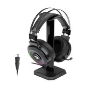 Redragon Auriculares para juegos con cable USB con sonido envolvente 7.1 | Micrófono con cancelación de ruido, luz RGB, soporte para auriculares, controladores de 40 mm, sobre la oreja para PC, PS4