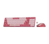 Redragon BS8772 Combinación inalámbrica de teclado y ratón 75% 78 teclas 2,4 GHz inalámbrico de bajo perfil teclado con batería recargable, retroiluminación azul única 2400 DPI ratón ergonómico