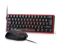 Redragon CB201 Combo Gaming con Cable 60%-Compact Disposición QWERTY Español Hot-Swap 20 Modos RGB 5 Niveles dpi predefinidos hasta 8000 dpi por Software 11 Botones programables Disparo rápido
