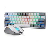 Redragon CB201 Combo Teclado Ratón Gaming 61 Teclas RGB Blanco