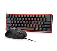 Redragon CB201 Set Teclado K617 Ratón M612 Cable Negro | set teclado ratón gaming K617 61 teclas RGB cable ratón M612 8000DPI cable negro