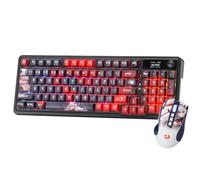 Redragon Combo de teclado y mouse para juegos de anime, teclado mecánico K719 PRO de 95 teclas con pantalla TFT de 1.14 pulgadas y perilla + mouse M612AK PRO 8000 DPI con 9 botones programables