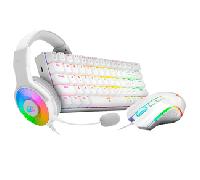 Redragon Combo Teclado Rat n Auricular K630RGBW M607W H350RGB 1 W Blanco Espa ol S129W
