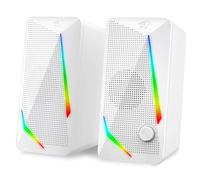 Redragon GS510 Altavoces Escritorio RGB 2.0 Canales | 4 Modos Retroiluminación LED Graves Mejorados Control Volumen Accesible Alimentación USB
