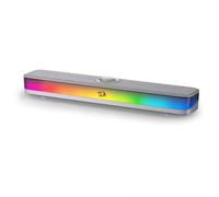 Redragon GS515 Barra Sonido Escritorio RGB BT 5.3 Gris | barra sonido escritorio RGB estéreo 2.0 canales BT 5.3 alimentación USB-C USB gris
