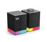 Redragon GS517 Altavoces PC RGB Estéreo 2.0 Conexión Dual BT USB | Efectos Iluminación RGB Control Táctil Regulador Volumen Sonido Nítido Gaming Multimedia
