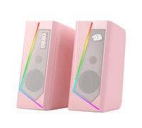 Redragon GS520 - Altavoces de Escritorio RGB, Altavoz estéreo de 2.0 Canales para Ordenador con 6 Modos LED de Colores, Sonido Mejorado y Control de Volumen de fácil Acceso, Alimentado por USB con