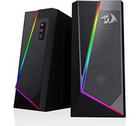 Redragon GS520 RGB Altavoces de Escritorio, Altavoz estéreo de 2.0 Canales para PC con 6 Modos LED de Colores, Graves mejorados y Control de Volumen de fácil Acceso, Alimentado por USB