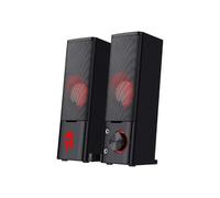 Redragon GS550 Altavoces para juegos de PC Barra de sonido para computadora de escritorio de 2,0 canales Calidad de bajos y retroiluminado rojo decente Negro