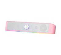 Redragon GS560 Adiemus RGB - Barra de Sonido de Escritorio RGB, Altavoz de computadora de 2.0 Canales con Barra de iluminación dinámica, sincronización de luz de Audio/visualización, Control táctil
