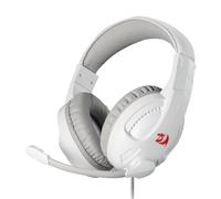 Redragon H211 Cronus - Auriculares blancos con cable para juegos, sonido envolvente estéreo, micrófono con cancelación de ruido, retroiluminación RGB dinámica, controladores de 40 mm, auriculares
