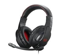 Redragon H211 Cronus - Auriculares negros con cable para juegos, sonido envolvente estéreo, micrófono con cancelación de ruido, retroiluminación RGB dinámica, controladores de 40 mm, auriculares