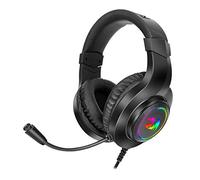 Redragon H260 Cascos Gaming Cable 50mm Estéreo RGB | cascos gaming cable drivers 50mm sonido estéreo micro cancelación ruido RGB over-ear PC PS4 Xbox NS