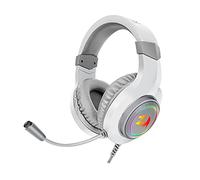 Redragon H260 Hylas - Auriculares para juegos con cable, controladores de 50 mm, sonido envolvente estéreo, micrófono con cancelación de ruido, retroiluminación RGB dinámica, auriculares supraaurales