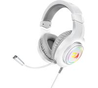 Redragon H260 Hylas RGB White, Auriculares Gaming con Micrófono, Almohadillas Circumaurales, Compatibles con PC Portátil Xbox One PS4 PS5.