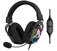 Redragon H510 AK Auriculares Gaming RGB con Cable Sonido 7.1 53MM | Almohadillas Espuma Memoria Carcasa Reemplazable Auriculares Multi Plataforma