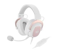 Redragon H510W ZEUS 2 WHITE - Auriculares Gaming con Cable - Audio de Alta Definición + Potentes Bajos - Cascos blancos con Micrófono para PC, Móvil, PS4 - Sonido 7.1 Virtual