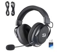 Redragon H858 Auriculares Gaming Inalámbricos 3 Modos - Sonido Envolvente 7.1, Drivers de 53mm, Almohadillas de Espuma Viscoelástica, Micrófono Desmontable con Cancelación de Ruido